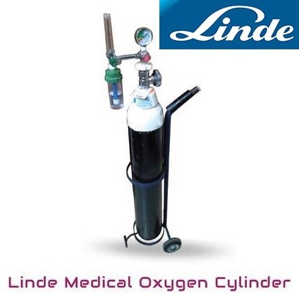 Linde oxygen cylinder photo